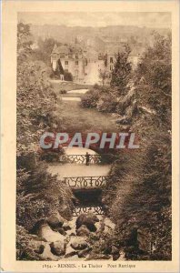 Postcard Old Rustic Bridge Rennes Tabor