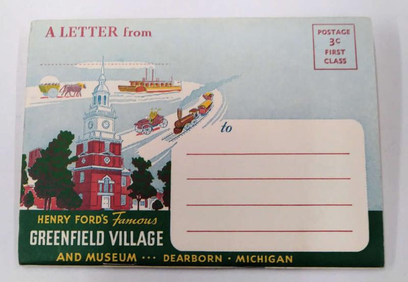 Dearborn Michigan Greenville Village and Museum Vintage Booklet J74222