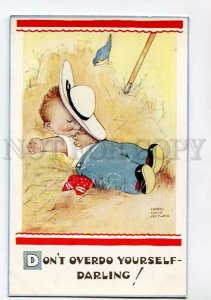 3134444 Sleeping Boy Worker by MABEL LUCIE ATTWELL Vintage PC