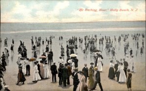 Holly Beach New Jersey NJ Beach Scene 1900s-20s Vintage Postcard