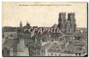 Postcard Old Rennes The two towers of the Castle