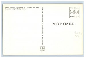 Vintage Bear Mountain Logde Dining Room Postcard P132E
