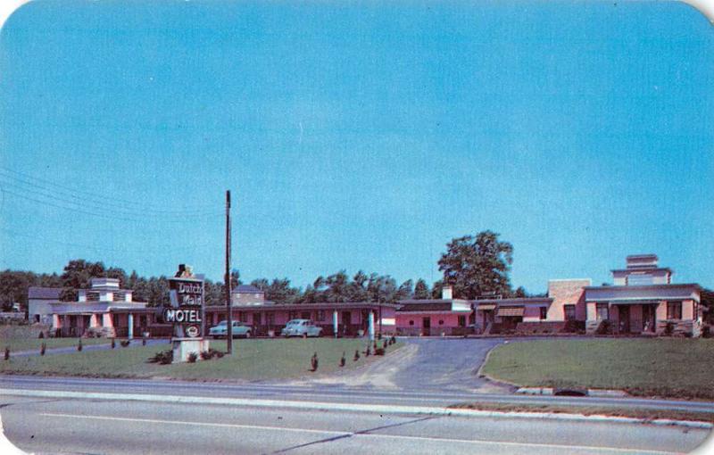 Springfield New Jersey birds eye view Dutch Maid Motel vintage pc Z16396