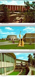 3~4X6 Postcards MI, Mt Pleasant CENTRAL MICHIGAN UNIVERSITY Halls~Student Center