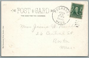 POCASSET MA BETWEEN THE PONDS ANTIQUE POSTCARD
