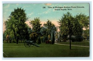 c1915 Michigan Soldiers Home Grounds Grand Rapids MI Antique Postcard 