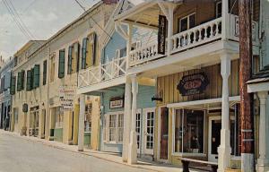 Nevada City California street scene business district vintage pc Y11442 