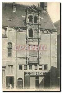 Old Postcard Laval La Maison du Grand Veneur Parkie Detail of the Facade