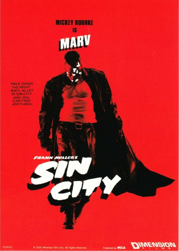 Mickey Rourke in Sin City Movie Postcard