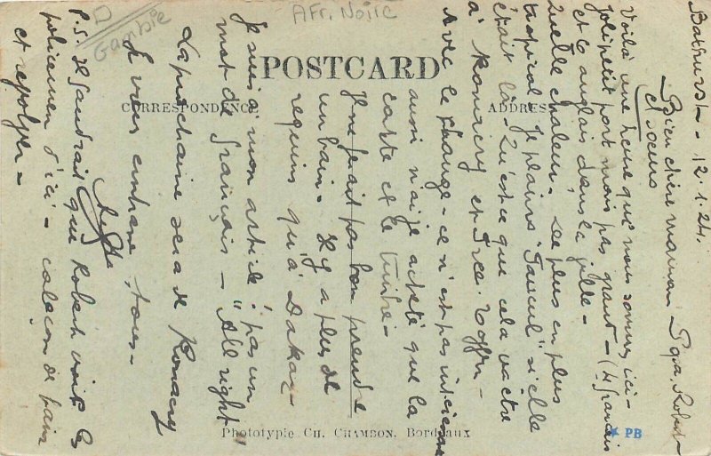 Gambia Bathurst Picton street 1924