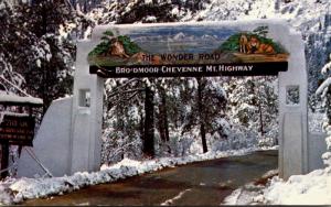 Colorado Broadmoor CHeyenne Mt Highway Entrance 1960