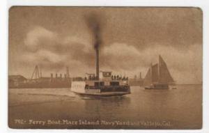 Steamer Ferry Mare island Vallejo CA 1910c postcard