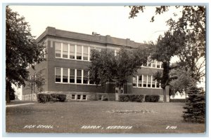 c1910 High School Building Hebron Nebraska NE Unposted RPPC Photo Postcard