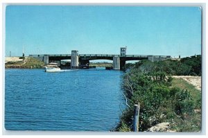 c1960s Quogue Beautiful Village Bridge And Boat Long Island New York NY Postcard