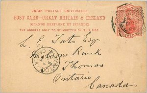 Entier Postal Stationery Postal Great Britain Great Britain 1883 London to Th...