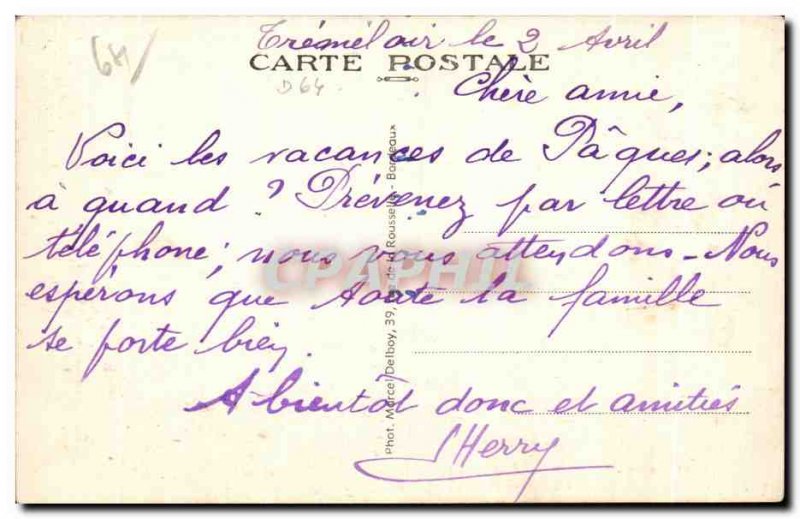 Old Postcard Frontiere France Ririatou The Spanish Bidasoa