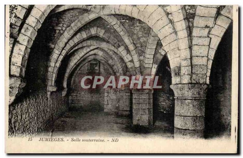 Jumieges Old Postcard underground room