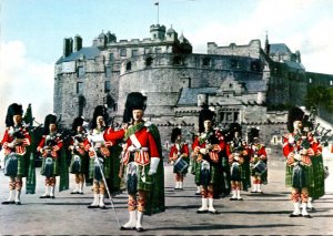 Scotland Edinburgh Highland Pipers At edinburgh Castle