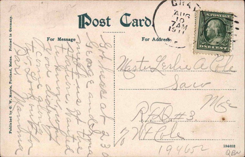 Gray Maine ME Main St. 1900s-10s Postcard
