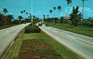 Vintage Postcard Scenic Causeway Connecting Clearwater Beaches West Coast FL