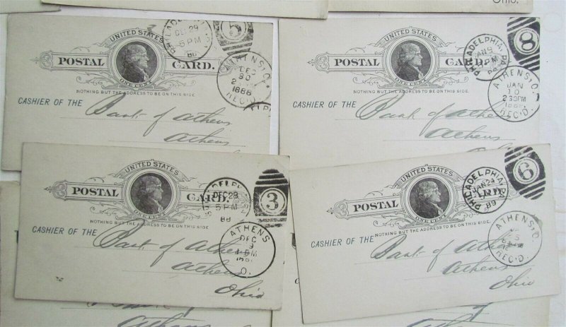 1870s-1890s LOT of 31 PHILADELPHIA BANKS ANTIQUE STATEMENT CARDS POSTCARDS