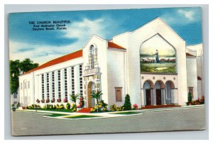 Vintage 1950's Postcard First Methodist Church Daytona Beach Florida