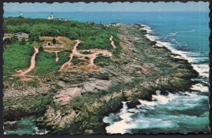 Maine CAPE ELIZABETH Aerial View - Two Lights Park - Chrome