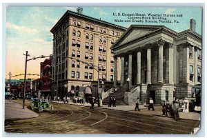 1914 US Custom House Weather Bureau Citizens Bank Bldg. Norfolk VA Postcard