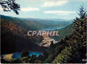 Modern Postcard The High Lakes Valley Vosges Retournemer and Longemer