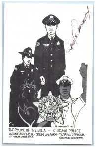 c1910's The Police Of The USA Mounted Officer Winter Summer Uniform Postcard