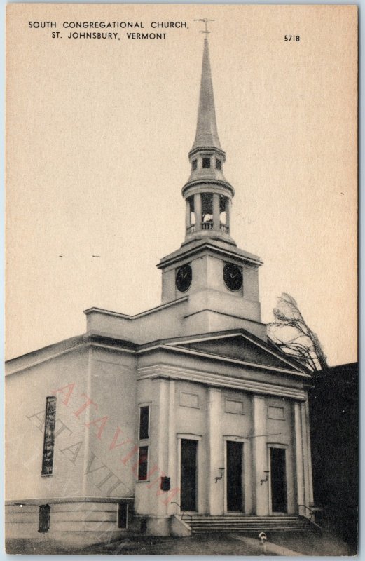 c1940s St. Johnsbury, VT South Congregational Church Collotype Photolux Art A210