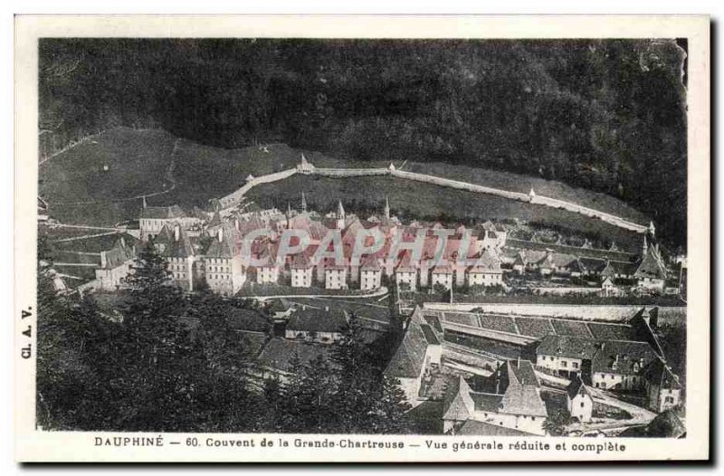 Old Postcard Convent of the Grande Chartreuse General view and reduced full