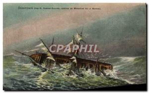 Postcard Old disabled boat Dumont Duparc painter of the Navy Department