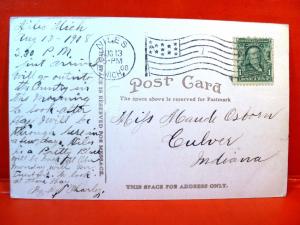 Postcard MI Niles Michigan Central Railroad MCRR Station  1908