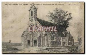 Old Postcard Notre Dame de Lorette now in ruins