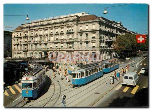 Postcard Modern Zuerich Paradeplatz