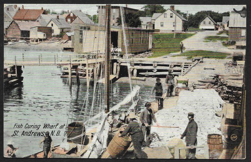 Fish Curing Wharf St Andrews CANADA Used c1910