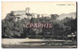 Old Postcard Lourdes Chateau Fort