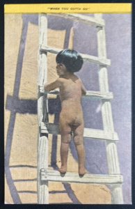 Mint USA Color Picture Postcard Native Americana Pueblo Indian Baby When You Got