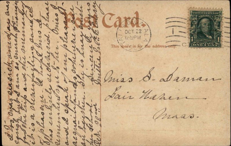 Talladega AL Modern Home Residence c1910 Postcard 