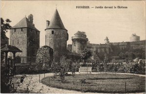 CPA Fougeres Jardin devant le Chateau (1237577)