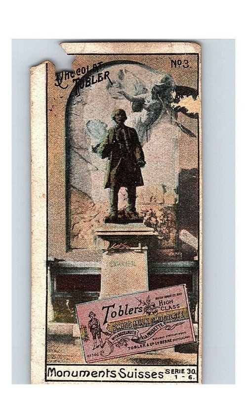 Vintage 1890's Victorian Trade Card Toblerone Swiss Chocolate - Swiss Monuments