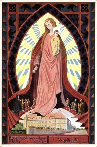 POSTER ART 1925-26 Mary Jesus Ausbav St. Franziskus Hauses ALTOTTING Germany