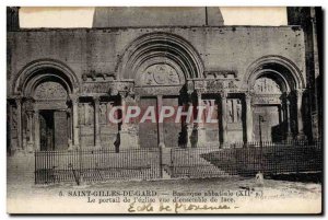 Old Postcard Saint Gilles Du Gard Basilica Abbey Gateway to the & # 39eglise ...