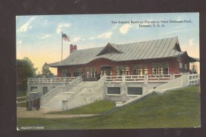 TACOMA WASHINGTON DEFIANCE PARK RAILROAD DEPOT TRAIN STATION POSTCARD