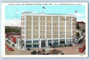 1931 Hotel Como Restaurant Hotspring National Park Arkansas Advertising Postcard