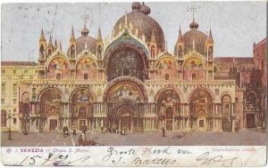 Italy Venezia Venice Chiesa San Marco Vintage Postcard 01.24