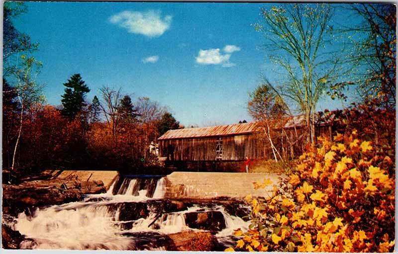 Postcard BRIDGE SCENE Thetford Vermont VT AL6510 United States
