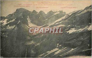 Old Postcard The High Pyrenees gavarnie massive pie waterfall