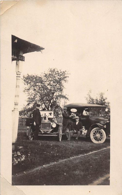 D41/ Early Automobile Car Auto Real Photo RPPC Postcard c1910 Cars Pets DOg 22